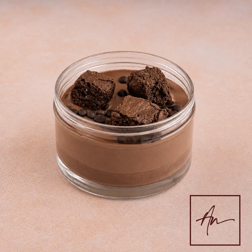Coupe mousse au chocolat brownie Augustin