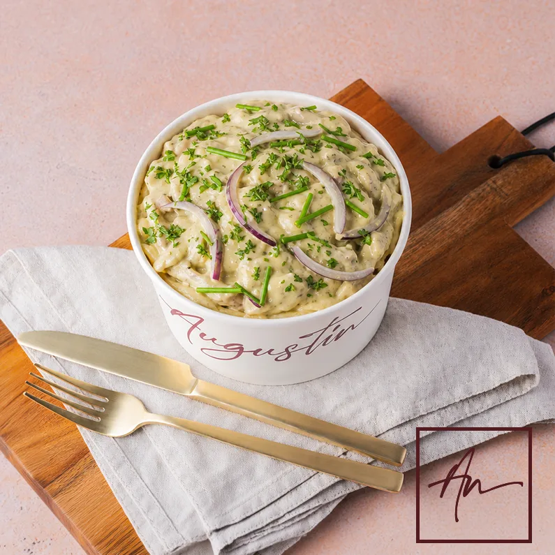 Plat chaud penne sauce champignon poulet